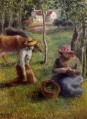 牛飼い 1883年 カミーユ・ピサロ